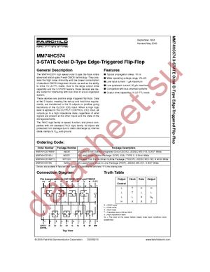 MM74HC574SJX datasheet  